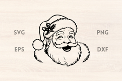 Laughing Santa Holy Branch SVG Product Image 1