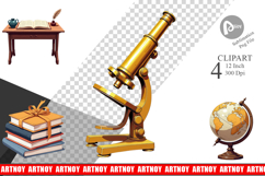 Vintage School Day Clipart Product Image 1