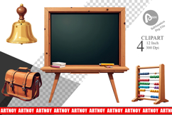 Vintage School Day Clipart Product Image 1