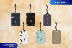 Vintage Scorpio Sign Seamless Pattern Tags Product Image 1