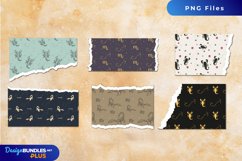 Vintage Scorpio Sign Seamless Pattern Torn Paper Product Image 1