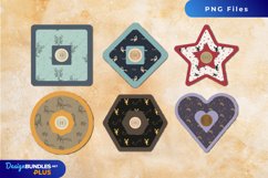 Vintage Scorpio Sign Seamless Pattern Buttons Product Image 1