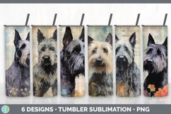 Bundle of six Decoupage Scottish Terriers Tumbler designs.