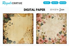 Vintage Scrapbook Digital Paper Product Image 1