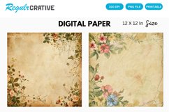 Vintage Scrapbook Digital Paper Product Image 1