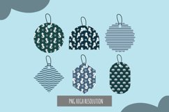 Vintage Seahorse Patterned Shaped Tag Product Image 1