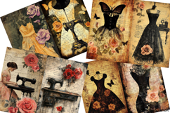 Victorian Seamstress Junk Journal Pages | Fashion Printable Product Image 3