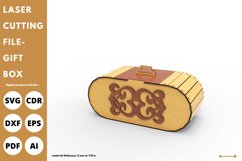 vintage semi-circular box - svg laser cut & glowforge file Product Image 3