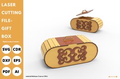 vintage semi-circular box - svg laser cut & glowforge file Product Image 4