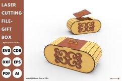 vintage semi-circular box - svg laser cut & glowforge file Product Image 1