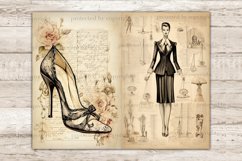 Vintage Sewing Junk Journal Pages, Woman Journal Printable, GlamArtZhanna, Fashion Ephemera, Needlework Ephemera, Corset Junk Journal Kit, Digital Collage Sheet, Junk Journal Instant Download, Sewing Machine Journal Card, Junk Journal Printable Paper