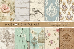 Vintage Shabby Chic Floral Seamless Patterns Product Image 1