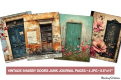 Old Door Junk Journal Pages | Vintage Scrapbooking JPG Product Image 1