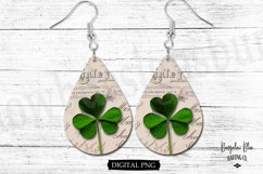 Vintage Shamrock Teardrop St. Patrick&#039;s Earring Design Product Image 1