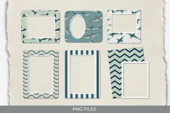 Vintage Shark Seamless Pattern Frame Set Product Image 1