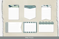 Vintage Shark Seamless Pattern Shaped Journaling Page Product Image 1