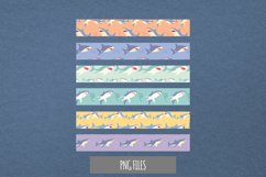 Vintage Shark Seamless Pattern Stripe Product Image 1