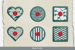 Vintage Shark Seamless Pattern Button Product Image 1