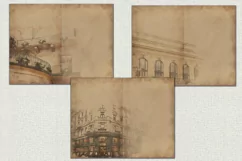 Vintage sheets "Windows of city streets". Digital Album 2 Product Image 2