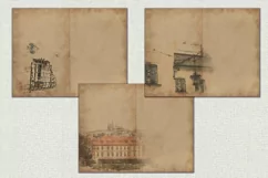 Vintage sheets "Windows of city streets". Digital Album 2 Product Image 3