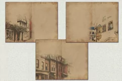 Vintage sheets "Windows of city streets". Digital Album 2 Product Image 4