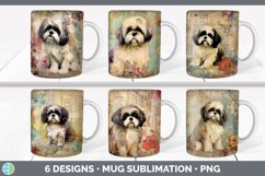 Bundle of six Decoupage Shih Tzu Mug Wrap designs.