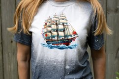 Embroidery Sailing Ship Watercolor Clipart Bundle Product Image 5