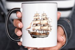 Vintage Ship Watercolor PNG Clipart Product Image 3