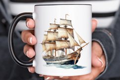 Vintage Ship Watercolor PNG Clipart Product Image 2