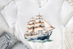 Vintage Ship Watercolor PNG Clipart Product Image 2