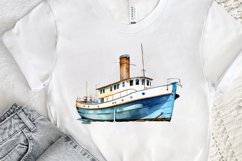 Vintage Ship Watercolor PNG Clipart Product Image 3