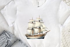 Vintage Ship Watercolor PNG Clipart Product Image 2
