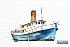 Vintage Ship Watercolor PNG Clipart Product Image 1