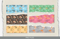 Vintage Shrimp Seamless Pattern Torn Paper Product Image 1