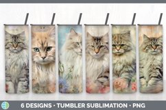 Bundle of six Decoupage Siberian Cats Tumbler designs.