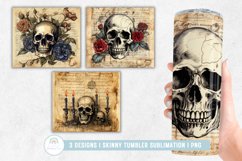 Vintage Skull Tumbler Sublimation I Tumbler Wrap Product Image 1