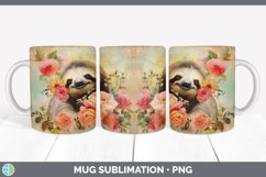 GorgeousDecoupage Sloths Mug Wrap design.