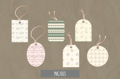 Vintage Snail Seamless Pattern Shaped Tag Product Image 1