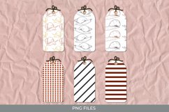 Vintage Snail Seamless Pattern Shaped Tags Product Image 1