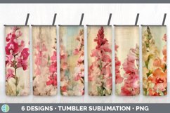 Bundle of six Decoupage Snapdragons Tumbler designs.