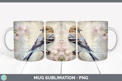 GorgeousDecoupage Snow Buntings Mug Wrap design.