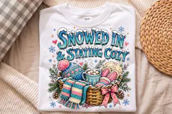 Vintage Snowed In Christmas Design PNG, Winter Cozy PNG Product Image 2