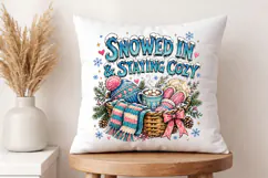 Vintage Snowed In Christmas Design PNG, Winter Cozy PNG Product Image 3