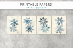 Snowflakes Junk Journal, digital paper Product Image 2