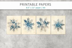 Snowflakes Junk Journal, digital paper Product Image 2