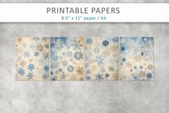 Vintage Snowflakes Junk Journal papers Product Image 2
