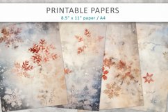 Vintage Snowflakes Junk Journal, digital paper Product Image 1