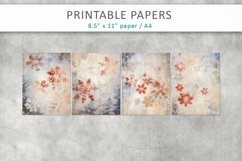 Vintage Snowflakes Junk Journal, digital paper Product Image 2