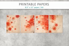 Vintage Snowflakes Junk Journal, snowflakes card Product Image 2