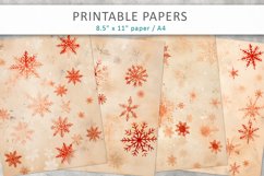 Vintage Snowflakes Junk Journal, digital paper Product Image 1
